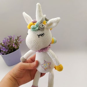 Crochet Unicorn Toy, Unicorn Toy, Handmade stuffed animals, Amigurumi toys, Decorative Doll, Handmade doll, Handmade gift, Baby shower gift