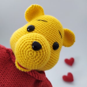 Crochet Winnie The Pooh Toy, Winnie The Pooh, Handmade stuffed animals, Amigurumi Pooh, Decorative Doll, Stuffed doll, Amigurumi bear