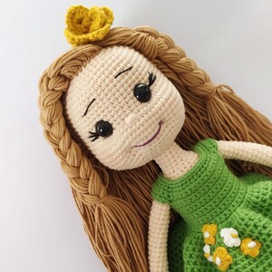 Jouet de belle fille au crochet, poupée de vêtements amovibles, poupée en peluche faite à la main, jouets Amigurumi, poupée décorative, poupée faite à la main, compagnon de sommeil