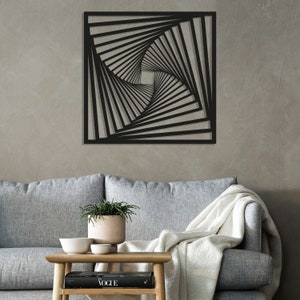 Illusion Wall Decor Laser Cut File - Archivo de corte láser de madera - Archivo de corte láser de metal - Archivo Svg - Decoración del hogar