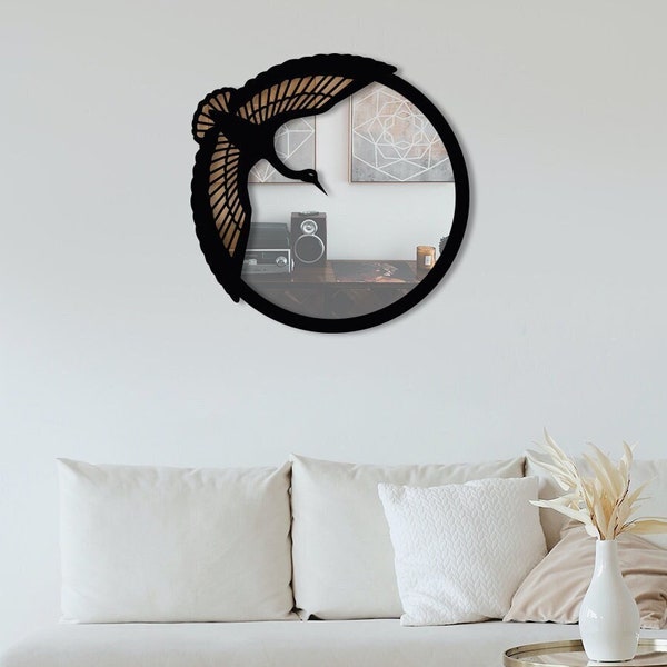 Crane Bird Mirror Frame - Svg File - Laser Cut File - Wall Hangings - Wall Decor - Wall Mirror - Digital Download - Minimalist Design