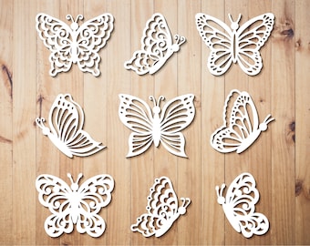 Butterfly Svg, Svg Bundle! Butterflies Papercut Template,Butterfly laser cut, Butterfly Cut File, Paper Cut Out, for Silhouette, Cricut