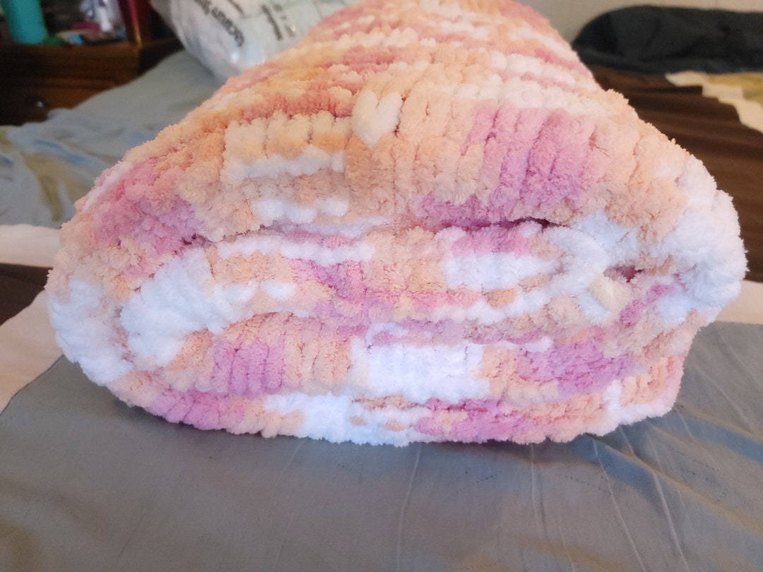 Handmade Super Soft Chenille Blanket Sweet and Sour 70 X 54 Etsy
