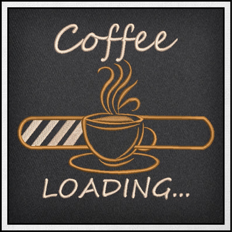 Coffee Loading Machine Embroidery Design, Coffee Loading Tech Bar ...