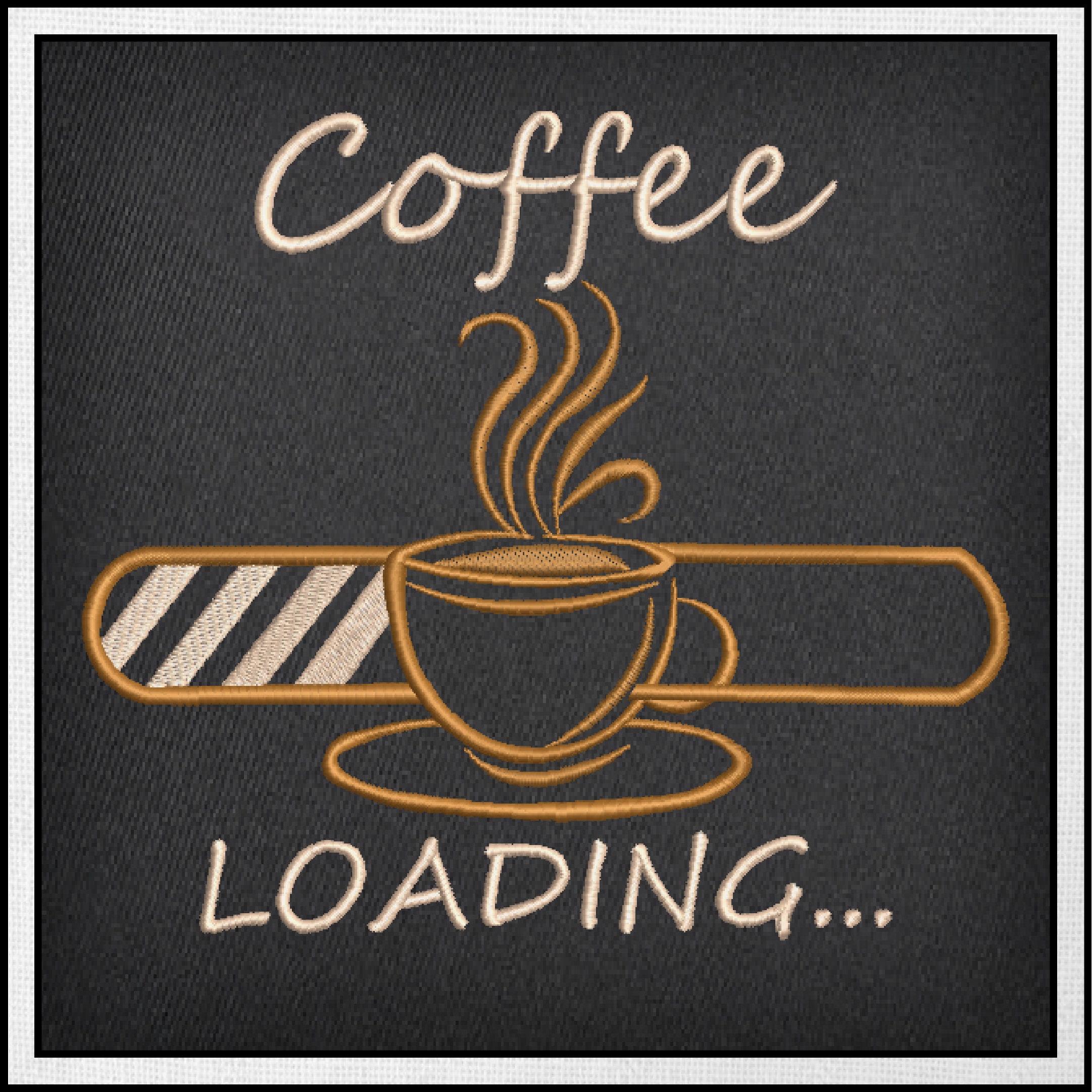Loading Coffee Design Coffee Loading Machine Embroidery Design, Coffee Loading Tech Bar ...