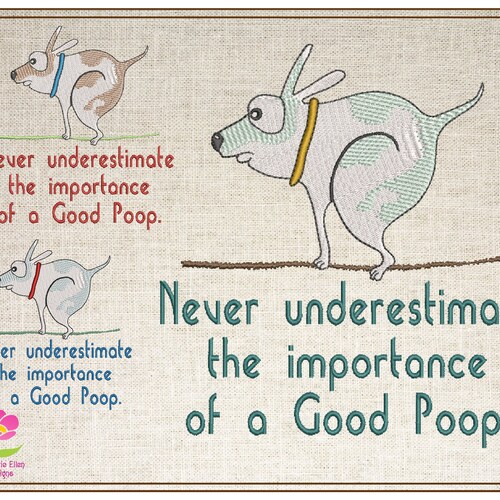 Importance of a Good Poop Machine Embroidery Design Animal - Etsy Importance of a Good Poop Machine Embroidery Design Animal - Etsy