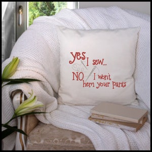 I Sew Machine Embroidery Design, Embroidered Sayings Design, Hem Your Pants Sayings and Quotes Embroidery Design Patterns, PES Embroidery, Embroidery Patterns, Design Update, Bestseller, Hand Embroidery Pattern, Custom Embroidery Carrie Ellen Designs