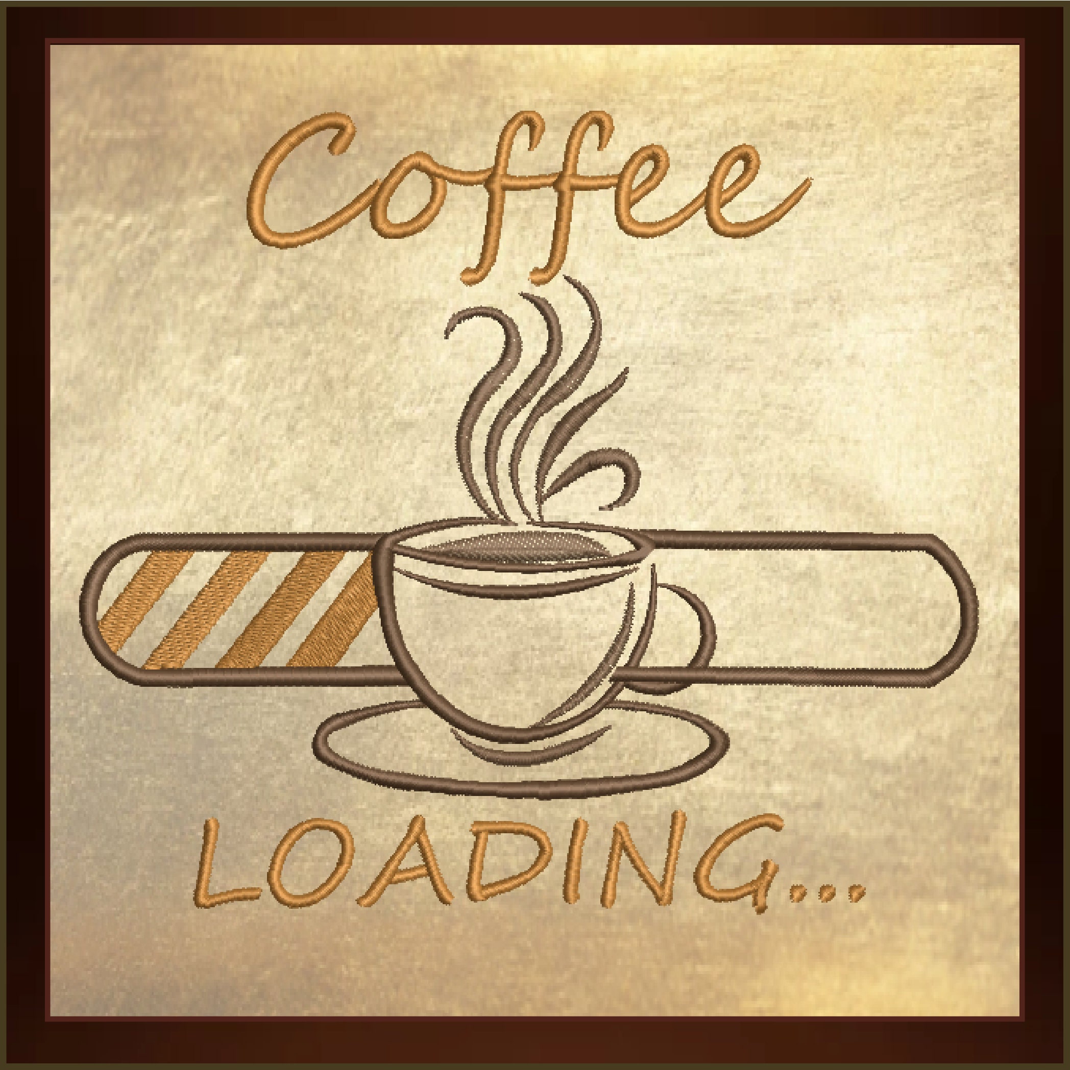 Loading Coffee Design Coffee Loading Machine Embroidery Design, Coffee Loading Tech Bar ...