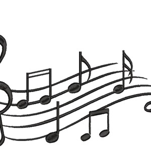 Music Note Embroidery, Musical Chord Machine Embroidery Design, Music ...