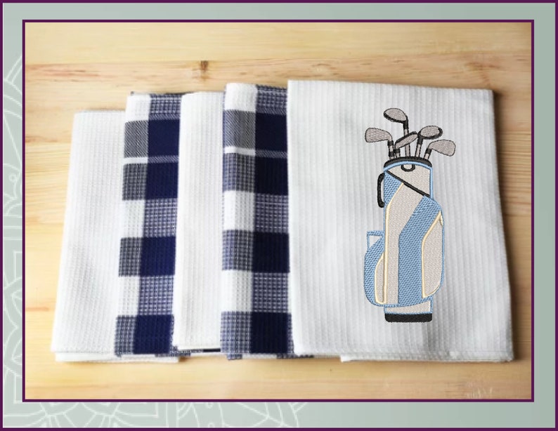 Golf Bag Machine Embroidery Design Sport Embroidery Designs Etsy