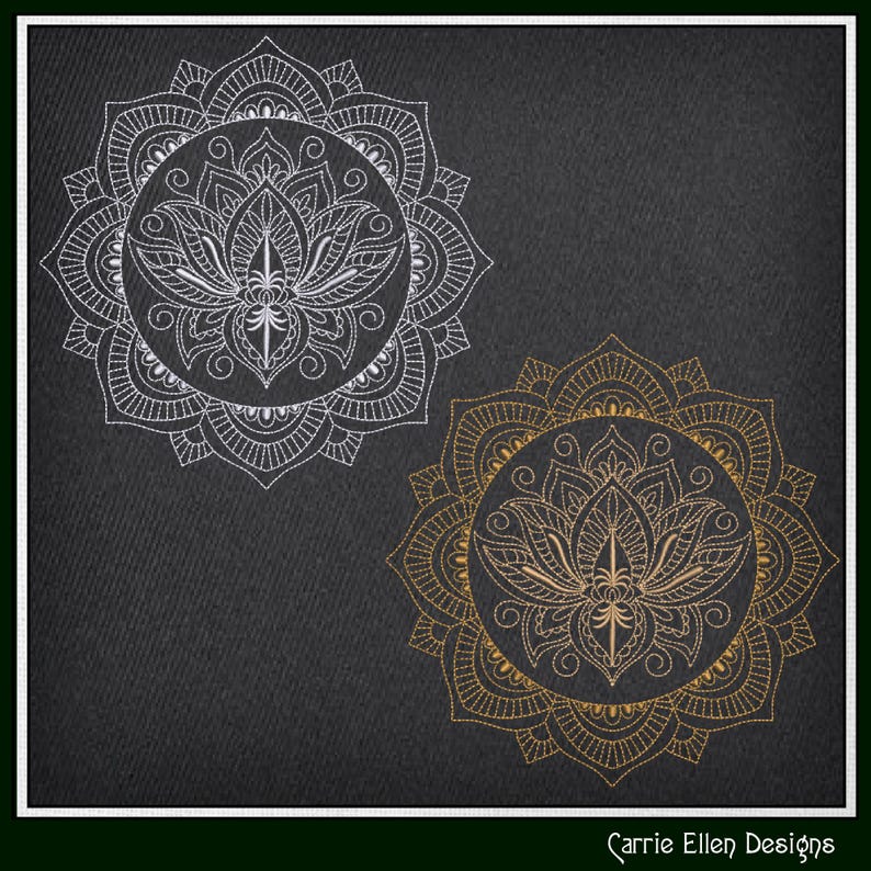 Lotus Mandala Machine Embroidery Design, Artistic Symbolism Stitch ...