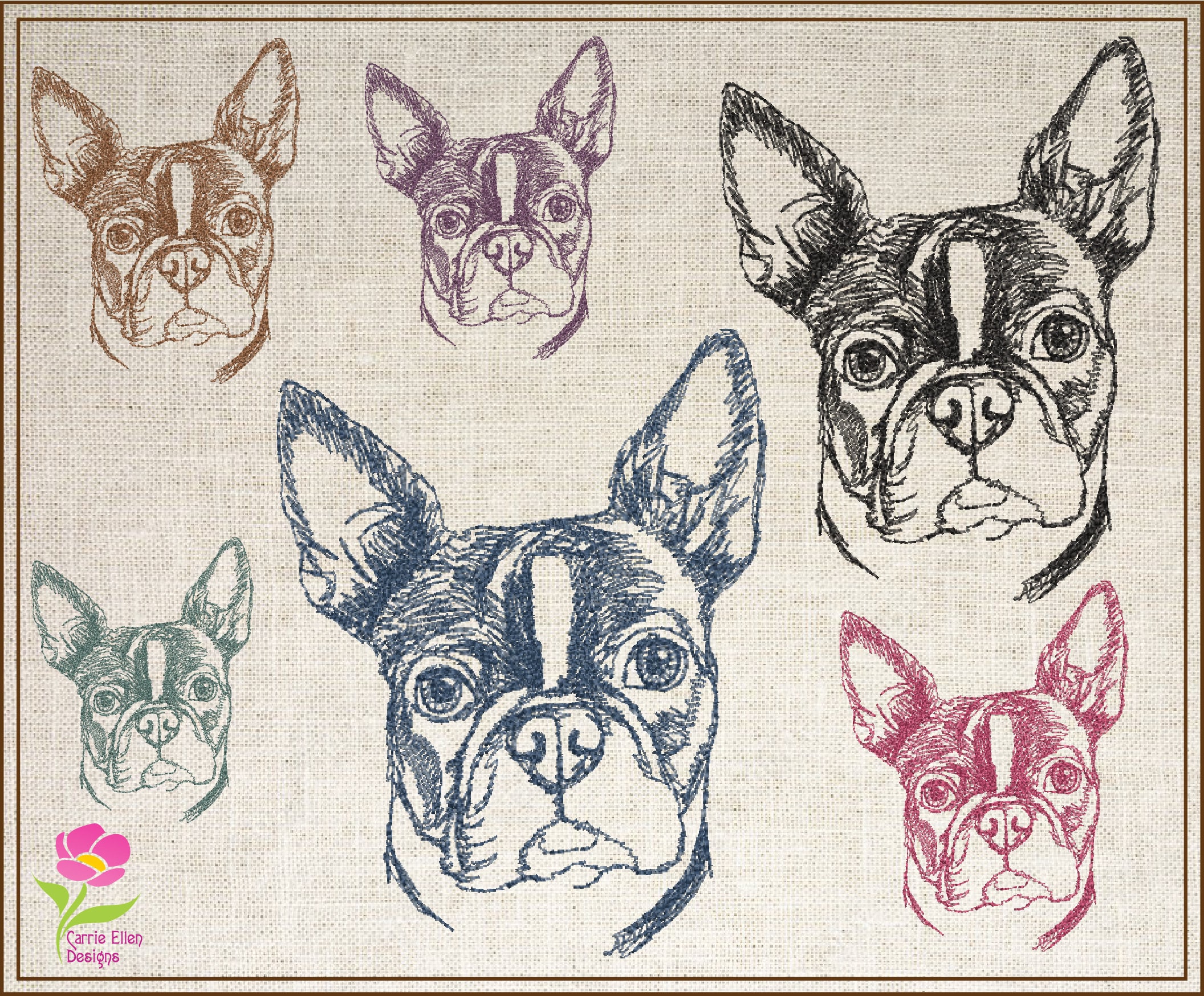 Custom Embroiery Digitizing Boston Jr. Terriers WFO11B07 Designs