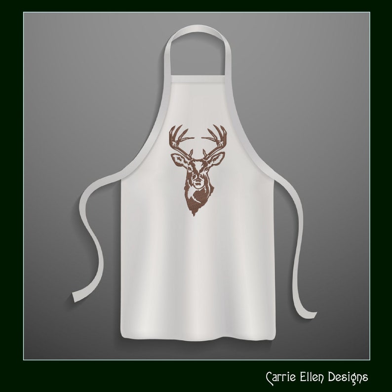 Deer Embroidery Design, Stag Head Profile Machine Embroidery, Wildlife Animal Design, Towel Gift, Machine Embroidery Design, PES Embroidery, Embroidery Patterns, Design Update, Bestseller, Embroidery Pattern, Custom Embroidery Carrie Ellen Designs