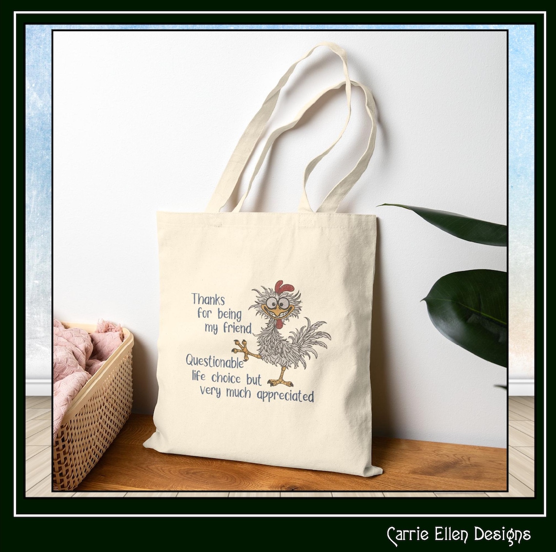 Questionable Life Choice – Funny Chicken Machine Embroidery Design ...