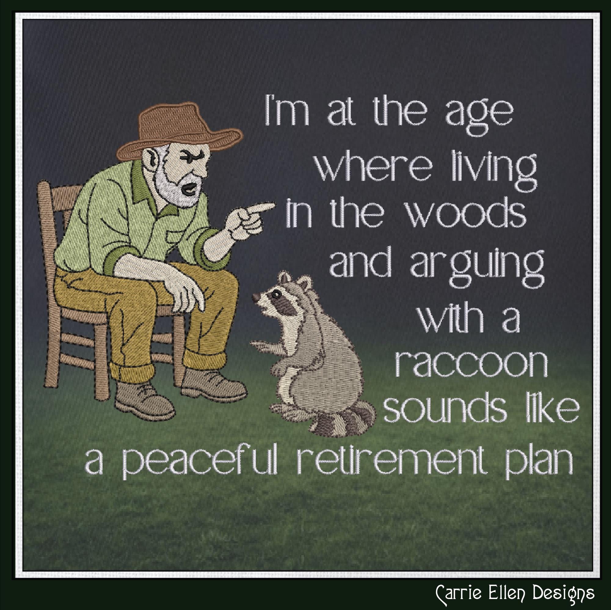 Peaceful Retirement Plan – Funny Machine Embroidery Design | Man ...