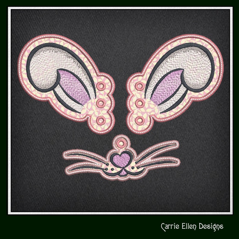 ITH Shoelace Charms Machine Embroidery Design Easter Bunny Etsy