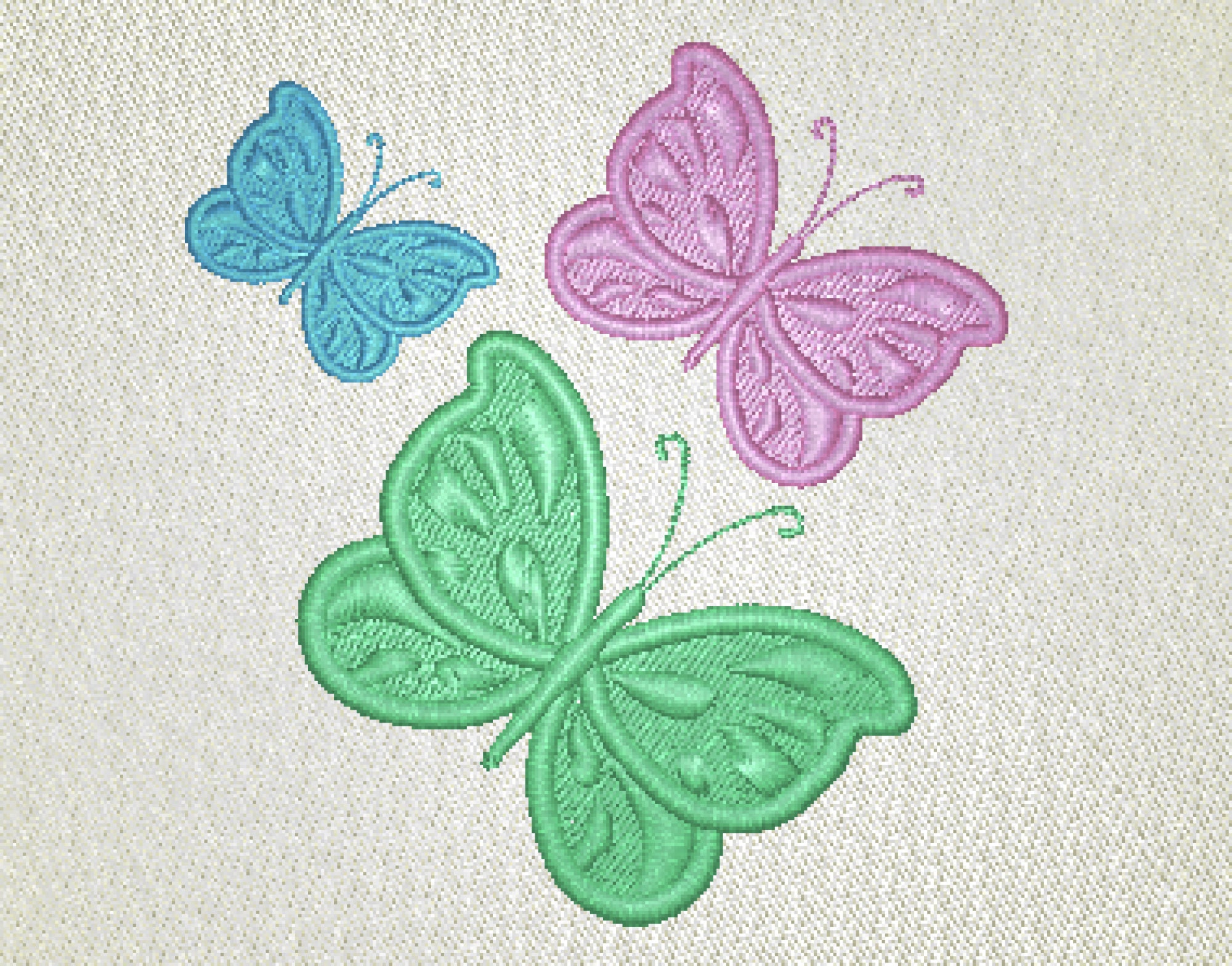 Butterfly Machine Embroidery Design file. 3 Sizes Etsy
