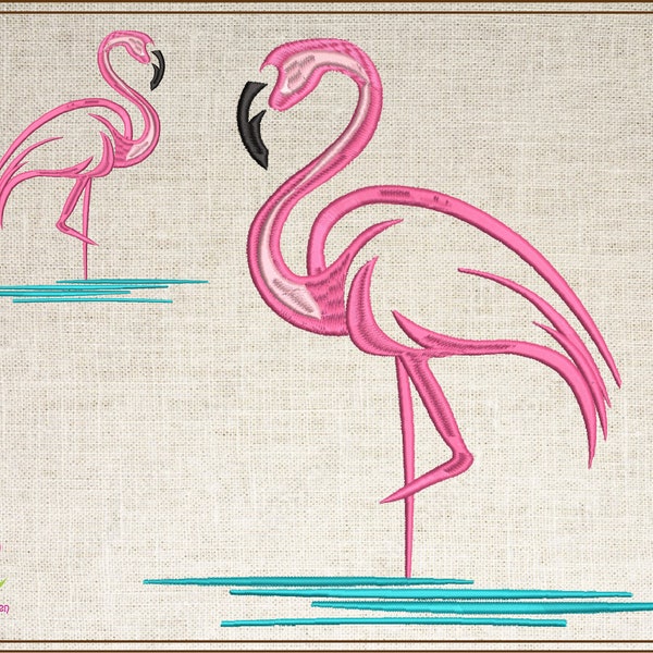 Flamingo Machine Embroidery Design. Machine Embroidery Pattern. Bird Embroidery Design, Instant Download, 10 Sizes (0307)