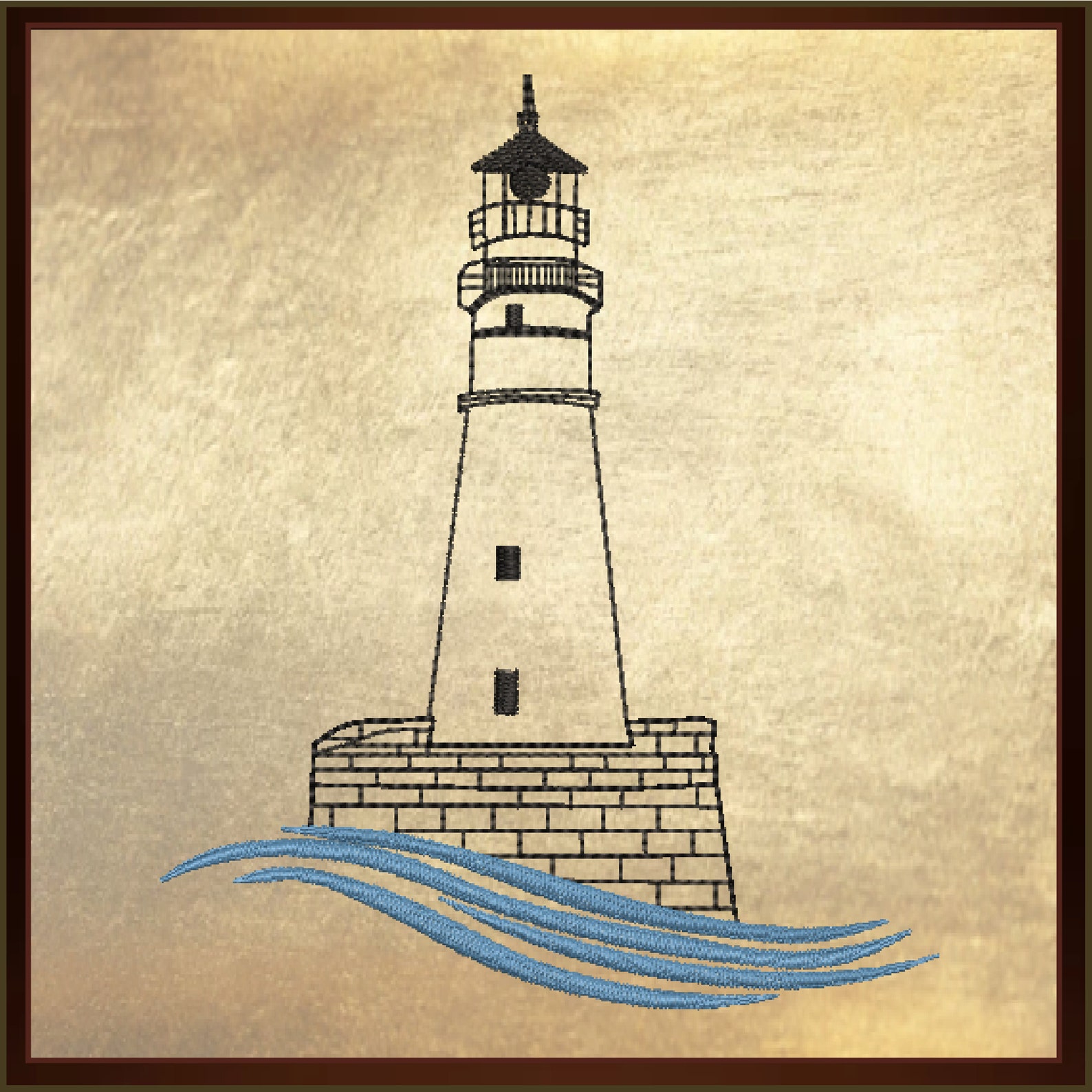Lighthouse Machine Embroidery Design, Coastal Light House Island ...