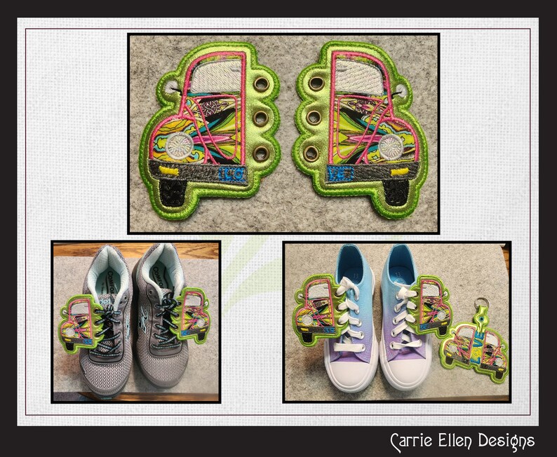 ITH Shoelace Charms Machine Embroidery Design VW Volkswagen Etsy