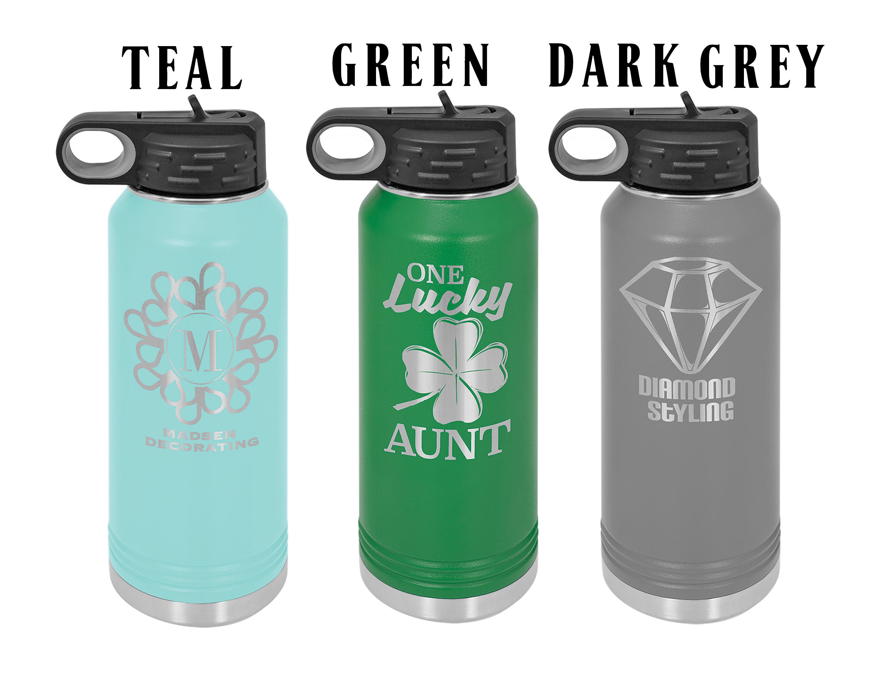 Personalized Custom Laser Engraved Water Bottle 32 OZ Etsy