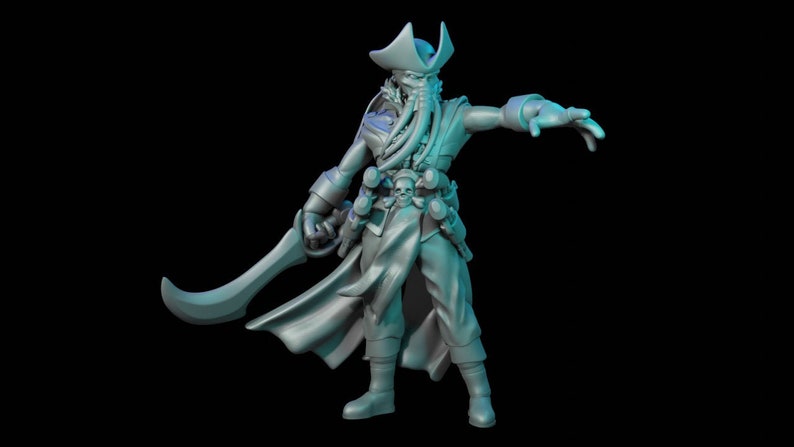 Illithid Male Pirate Captain Cutlass image 1