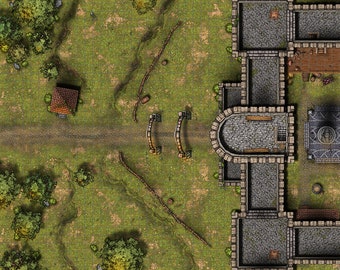 RPG Battle Map - Castle and Road