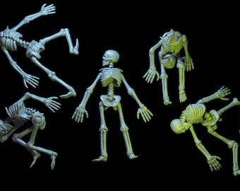 Full Set of 5 - Skeleton Corpse Props