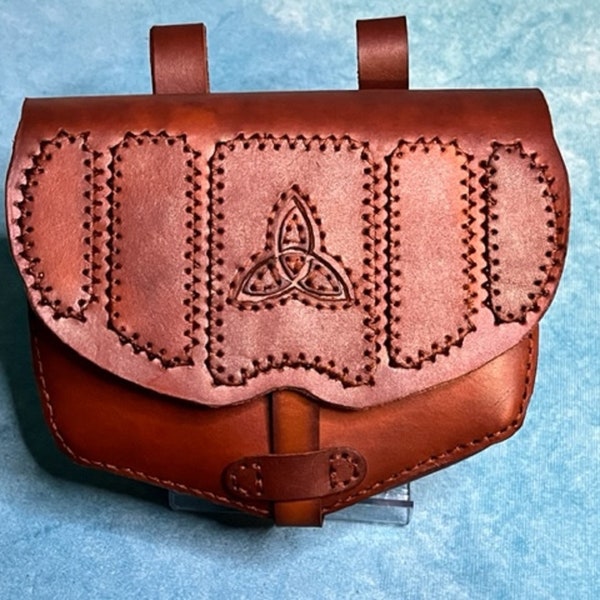 Celtic Leather Belt Bag