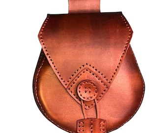 The Ivar – Handcrafted Leather Sporran for Highland & Medieval Wear