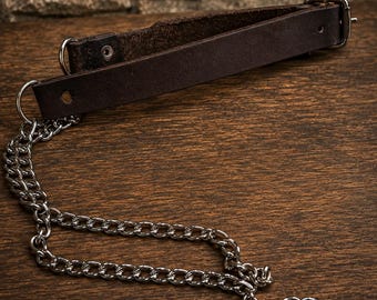 Traditional Sporran Chain with Leather Straps – Handcrafted Kilt & Medieval Gear