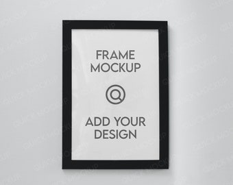 Black Frame Mockup - Black Frame Mock Up - Vertical Frame Mockup - Blank Frame Mockup - Art Mockup - Poster Mockup - 3 PSD Sizes Included