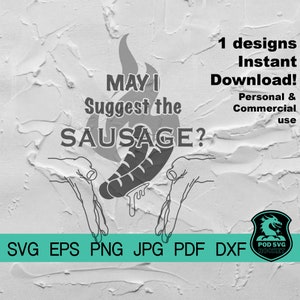 Darf ich die Wurst vorschlagen? | BBQ lustiger Witz SVG