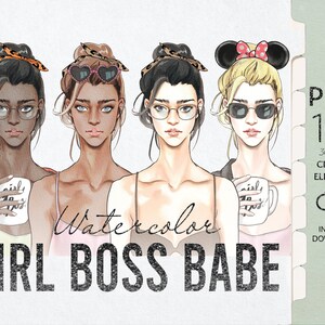 Boss Girl Babe Png | Fashion Clipart | Fashion Illustration | Planner Girl Clipart | Fashion doll illustration | Card Printable gift idea