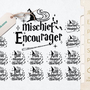 Maman Manager De Méfait SVG Bundle | Matching Lover Funny Wizard Family Svg Shirt Cut Files | Super Mom Life Bundle | Clipart Mama fatiguée