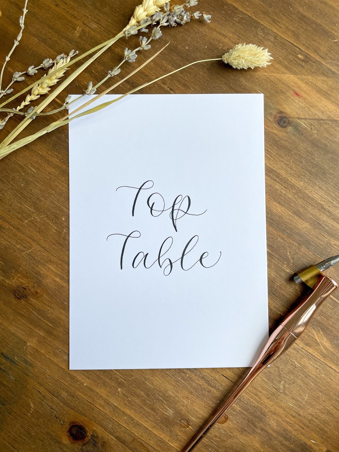Calligraphy Table Sign Wedding Table Numbers Handwritten Modern Calligraphy Table Numbers ...
