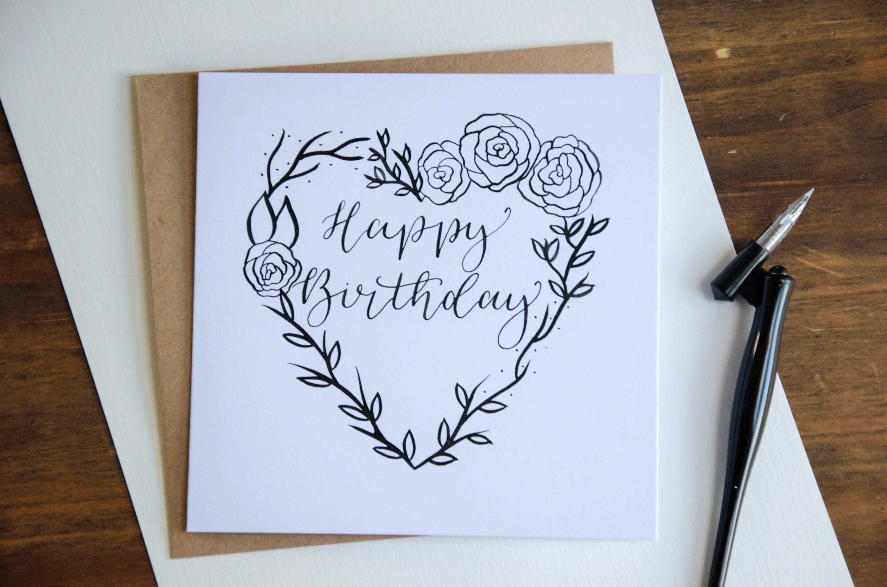 EASY DIY HAND LETTERING BIRTHDAY CARD - Vial Designs