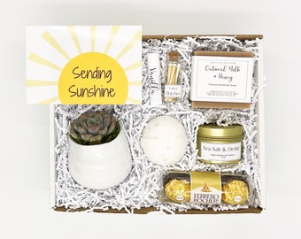 Sending Sunshine Gift - Sending You Sunshine - Sympathy Gift - Get Well Soon Gift Box - Care Package - Positive Vibes Gift