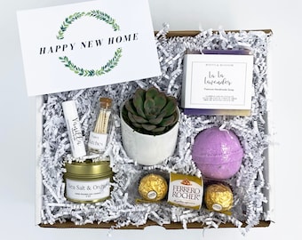 House Warming Gifts, New Home Gift, New Apartment Gift, Happy New Home, Home Sweet Home, Succulent Gift Box