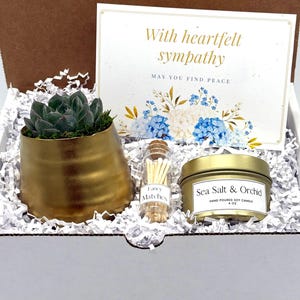 Sympathy Gift, Sympathy gift Box, Sorry for your loss, With Deepest Sympathy, Condolence Gift, Succulent Gift Box, With Heartfelt Sympathy
