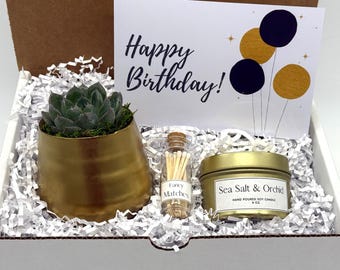 Happy Birthday Gift Box| Happy Birthday Gift| Custom Gift Box| Gift Box| Succulent Gift Box| Succulents| Birthday Gift| Birthday Gift Box