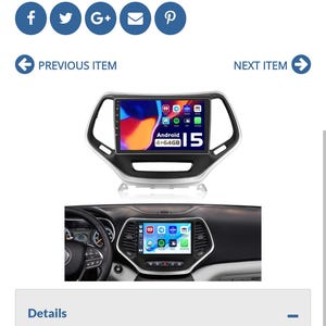 Könnte beinhalten: Ein digitales Autoradio mit Touchscreen-Display, das das Android-Betriebssystem verwendet. Der Bildschirm zeigt verschiedene App-Symbole und eine farbenfrohe Benutzeroberfläche. Das Autoradio ist in einem Armaturenbrett eines Autos installiert.