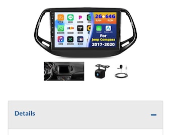 Lot # UB5400: 264G Android 13 Car Stereo for Jeep Compass 20172020 with Wireless Carplay Android Auto 101 Touchscreen Car Radio with WiFi GP