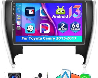 Partinummer GK4289: Bilstereo för Toyota Camry 2015 2016 2017 med trådlös Apple Carplay Android Auto 2+64G Android 13 10,1 tums pekskärm Ra
