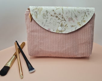 Cosmetic bag with brush compartment