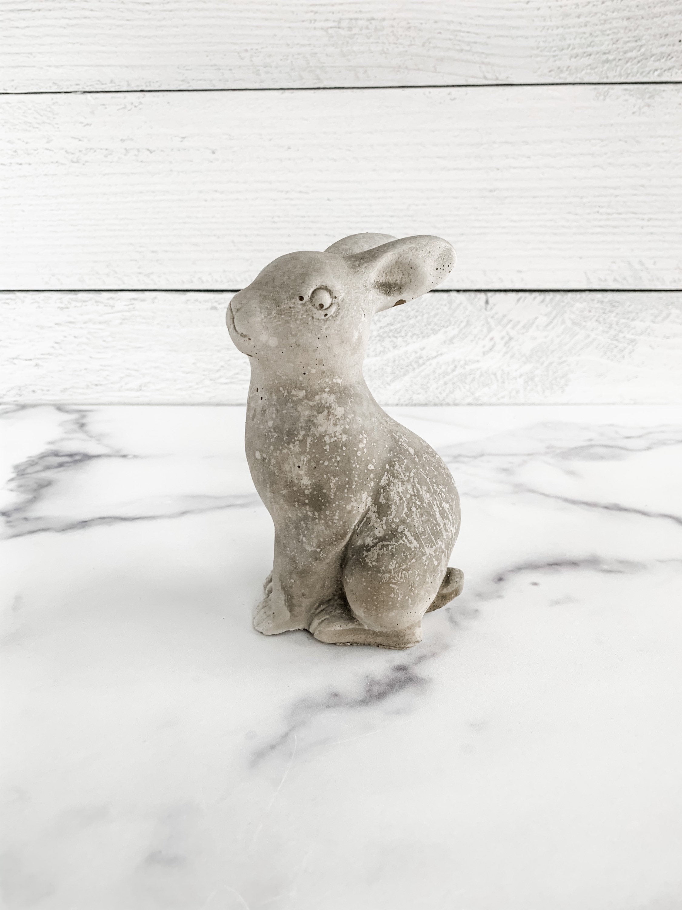 Concrete Bunny Rabbit Spring Garden Decor Garden Art Etsy