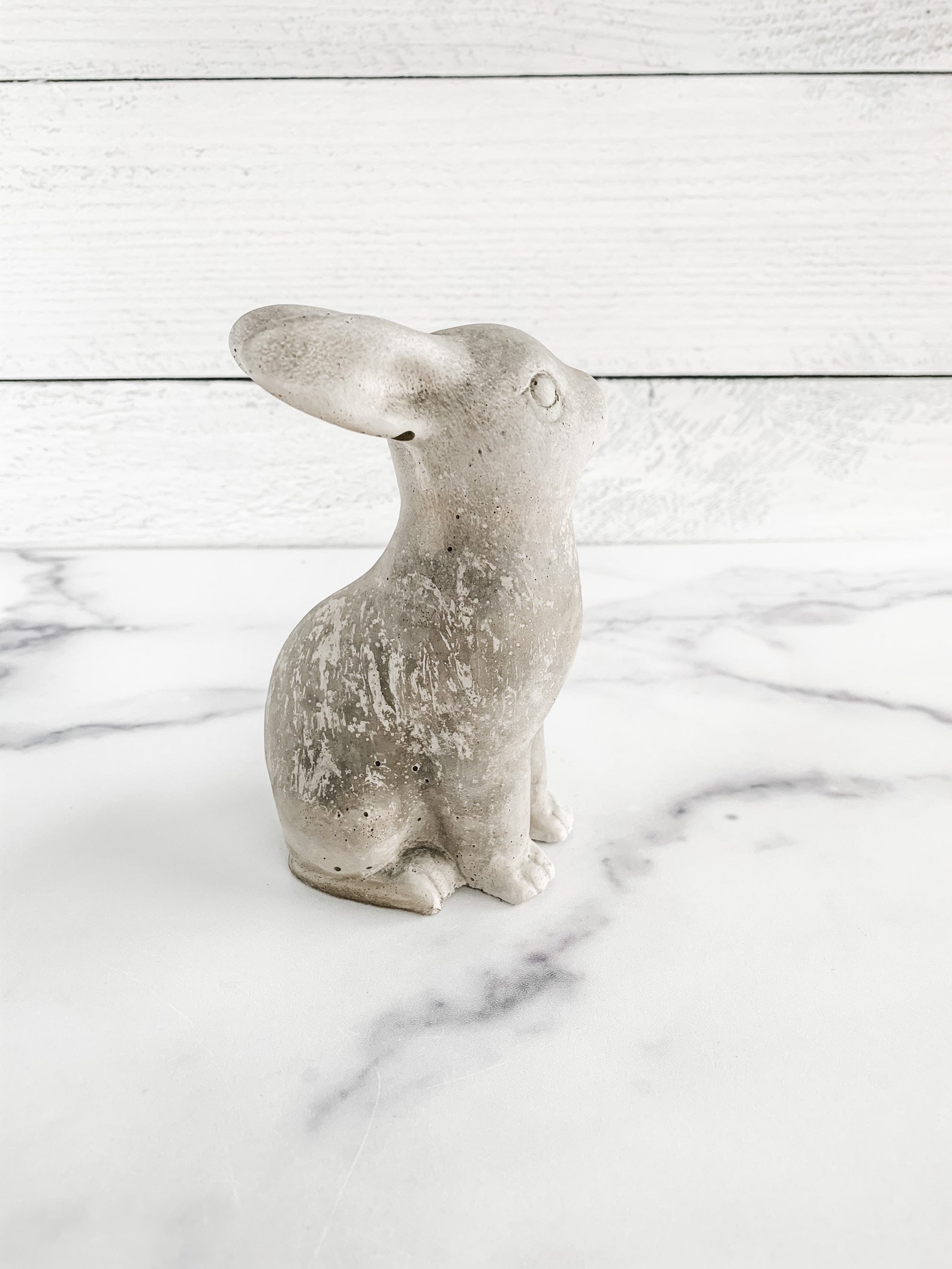 Concrete Bunny Rabbit Spring Garden Decor Garden Art Etsy