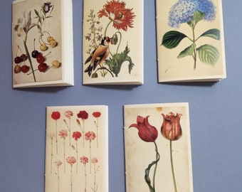 Pack sewn notebooks Flowers