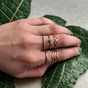 Essential Trio Ring Set – Build Your Own Ring Bundle | 18K Gold PVD Stacking Rings | Minimalist Dainty Rings Gift for Her