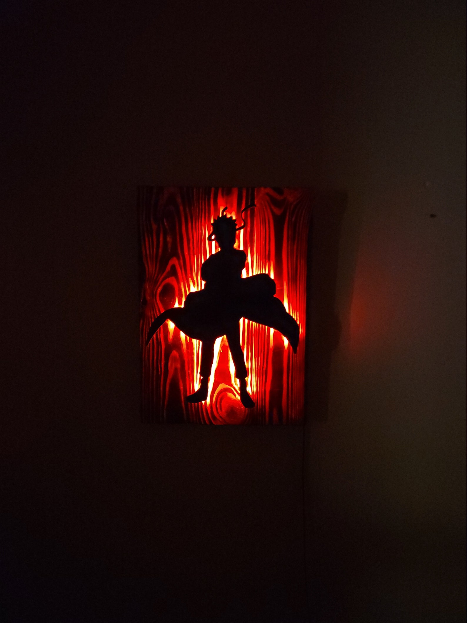 Naruto LED Wooden Custom Wall Art Etsy
